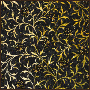 Atelier Papieren Servetten Kerst, Golden Night, Golden ornament black, 33x33cm