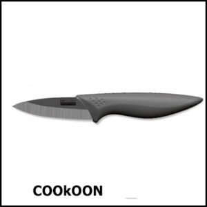 IMF 'chef' zwart keramisch mes met silicone greep 7.5cm