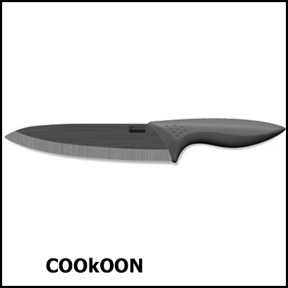 IMF 'chef' zwart keramisch mes met silicone greep 20cm